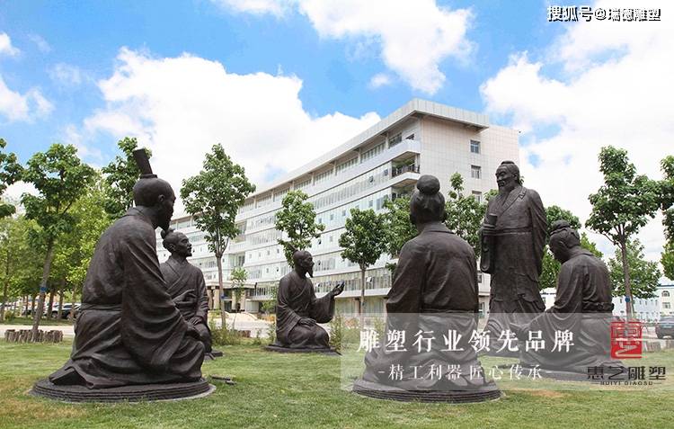 銅雕孔子像_鑄銅孔子雕塑_雕塑鑄孔子銅器圖片