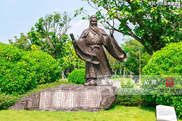 鑄銅孔子雕塑_雕塑鑄孔子銅器圖片_銅雕孔子像