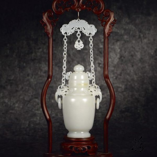 玉雕鏈條掛件雕刻技法_玉雕活環鏈子雕刻_玉石雕刻成鏈子