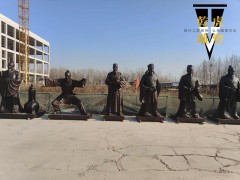 乾虎雕塑 不銹鋼人物雕塑 十大名醫雕塑