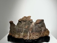 文人賞物，彩靈璧珍珠石，金山永固