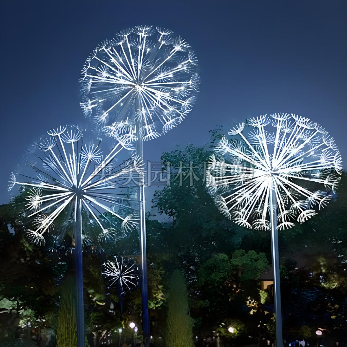 蒲公英工藝品_公園不銹鋼雕塑_戶外不銹鋼蒲公英雕塑